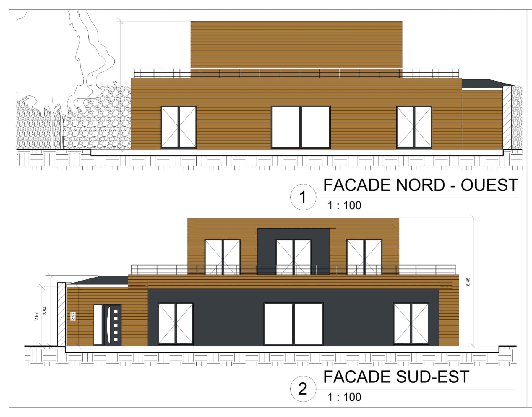 Élévations façades
