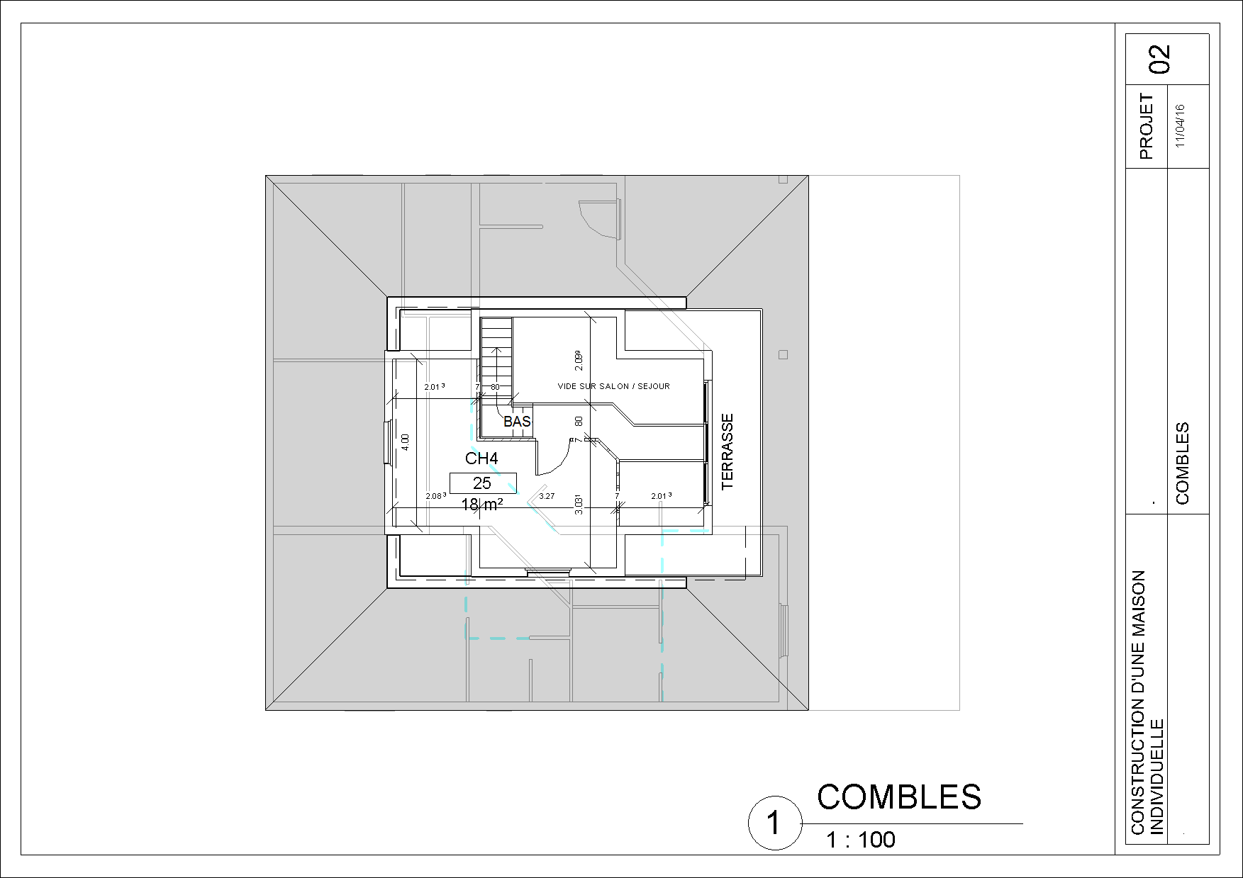 Plan des combles