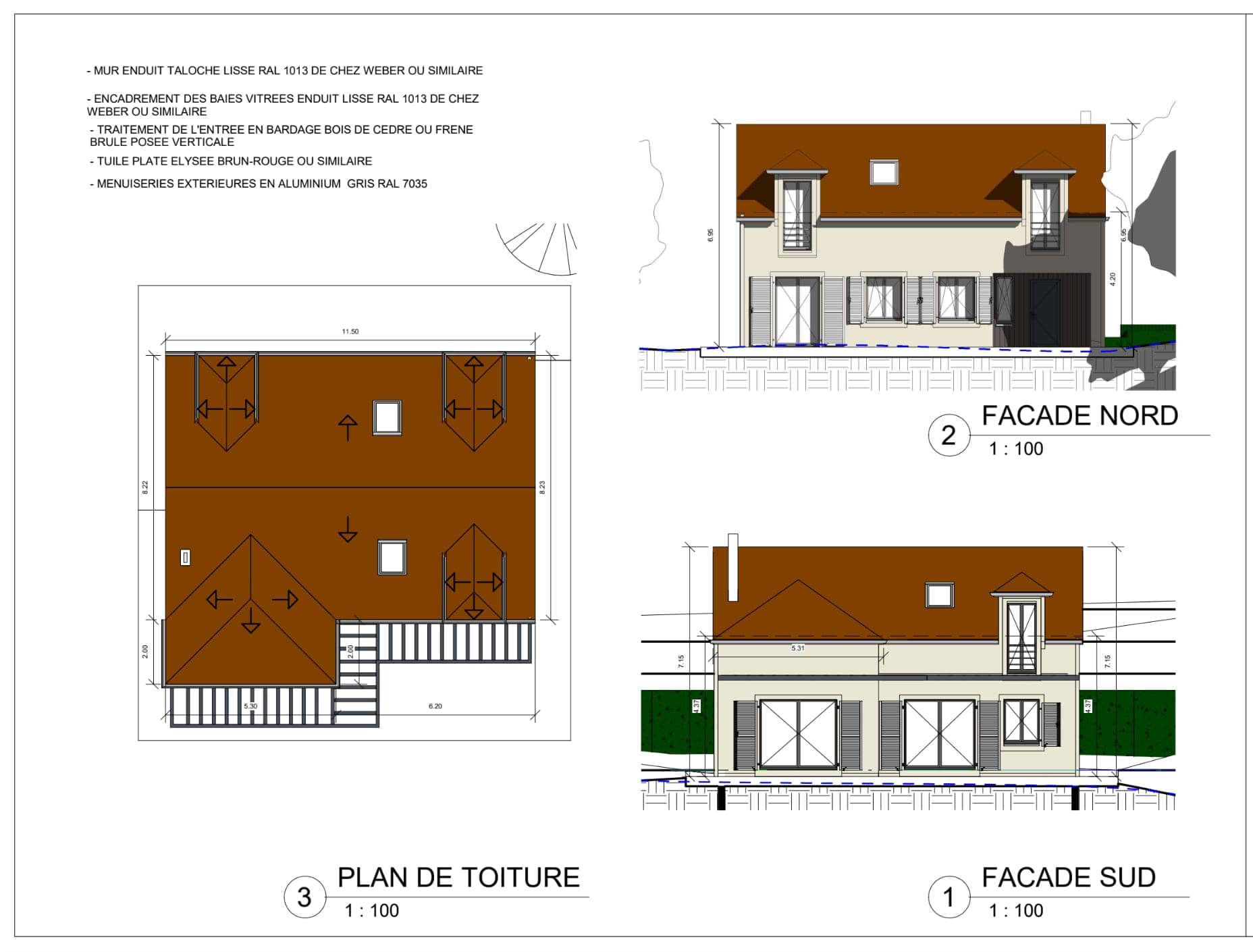 Façade et toiture