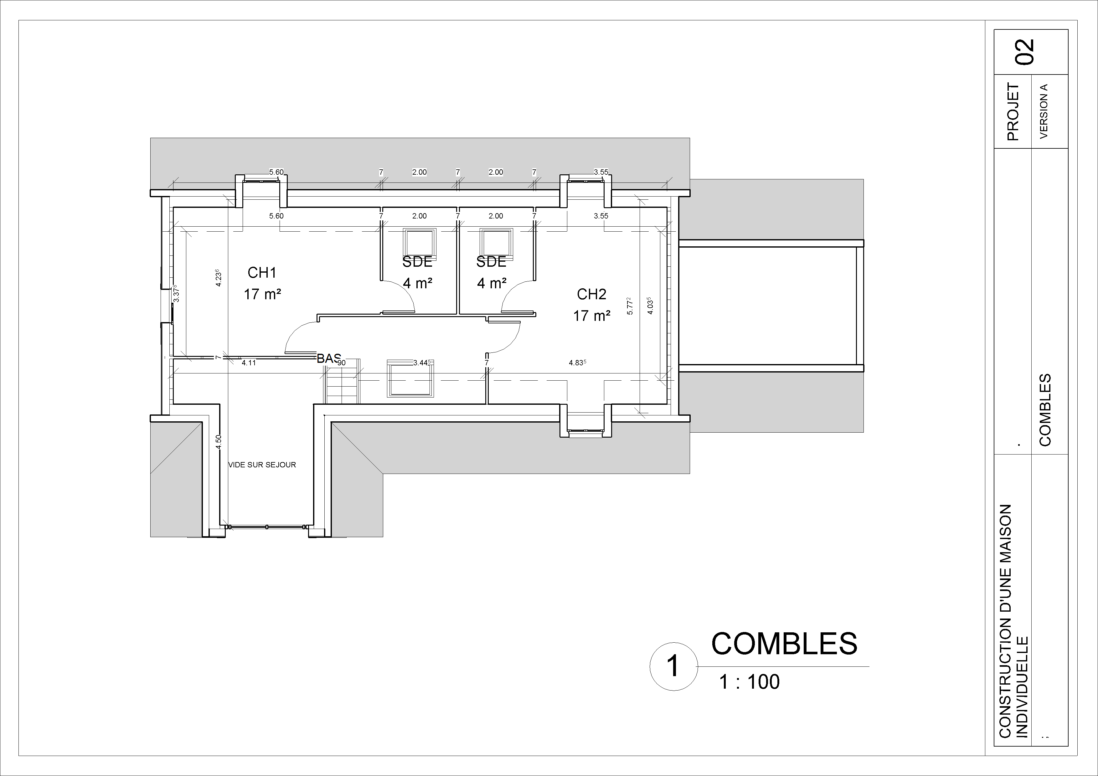 Plan des combles