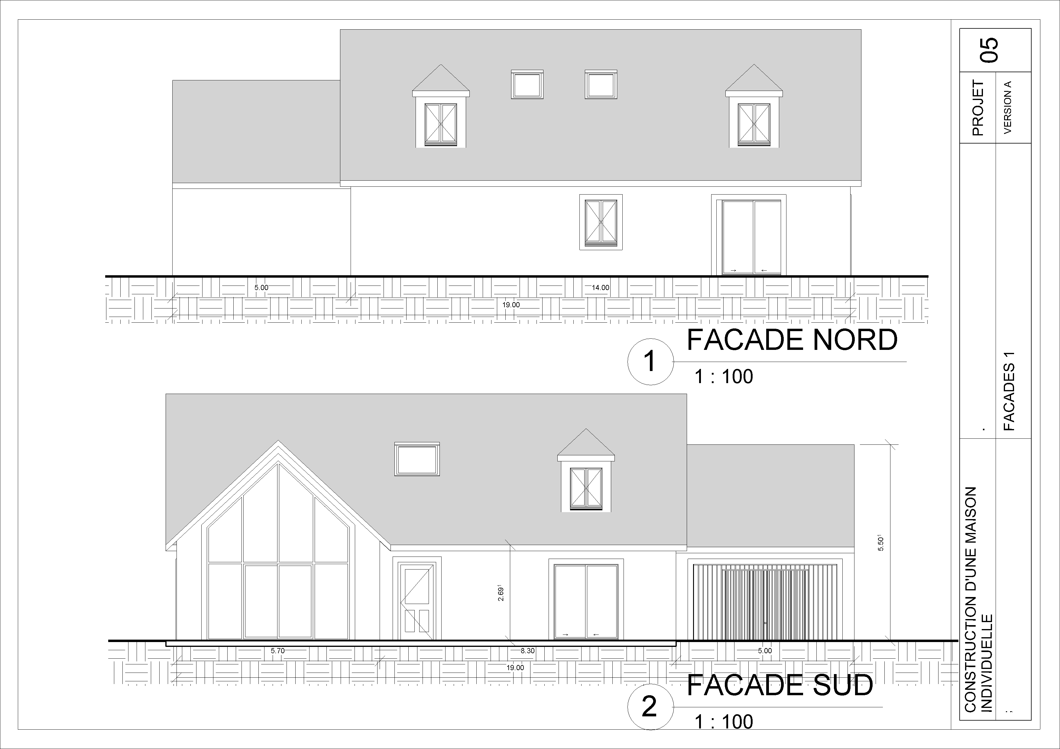 Élévations façades