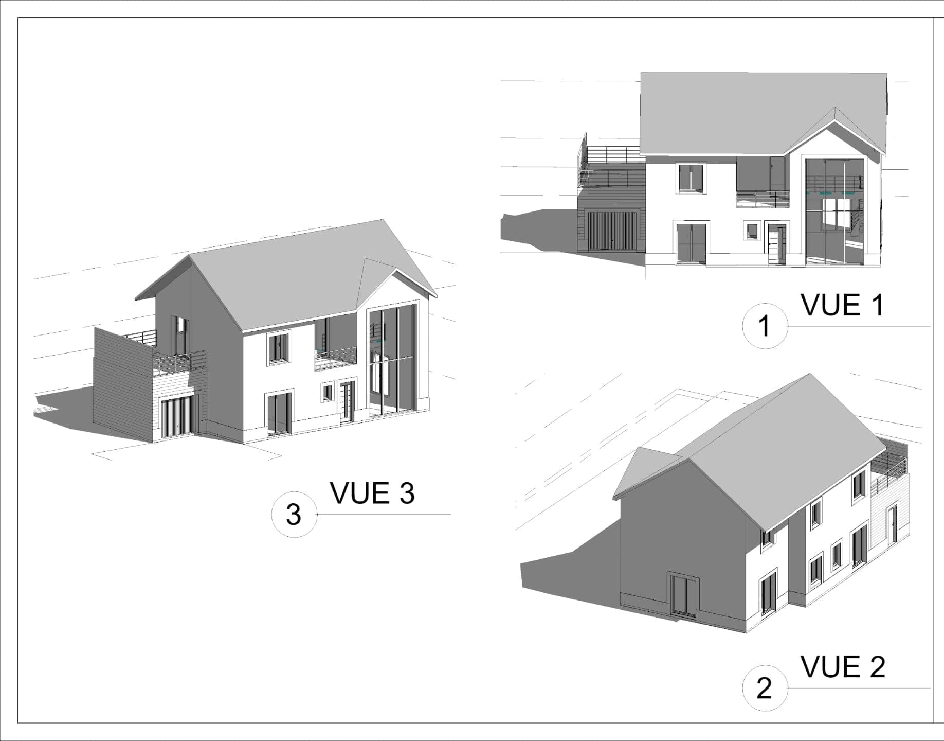 Vue 3D de la maison