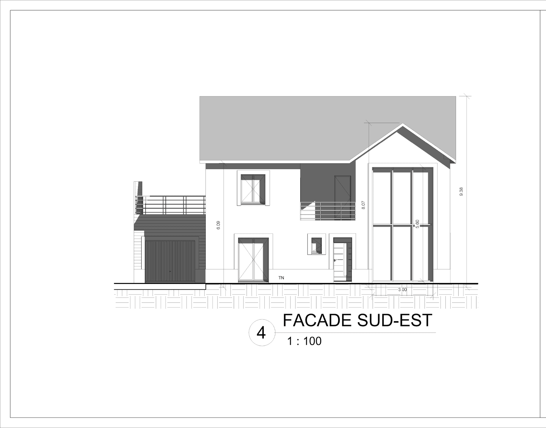 Façade sud-est