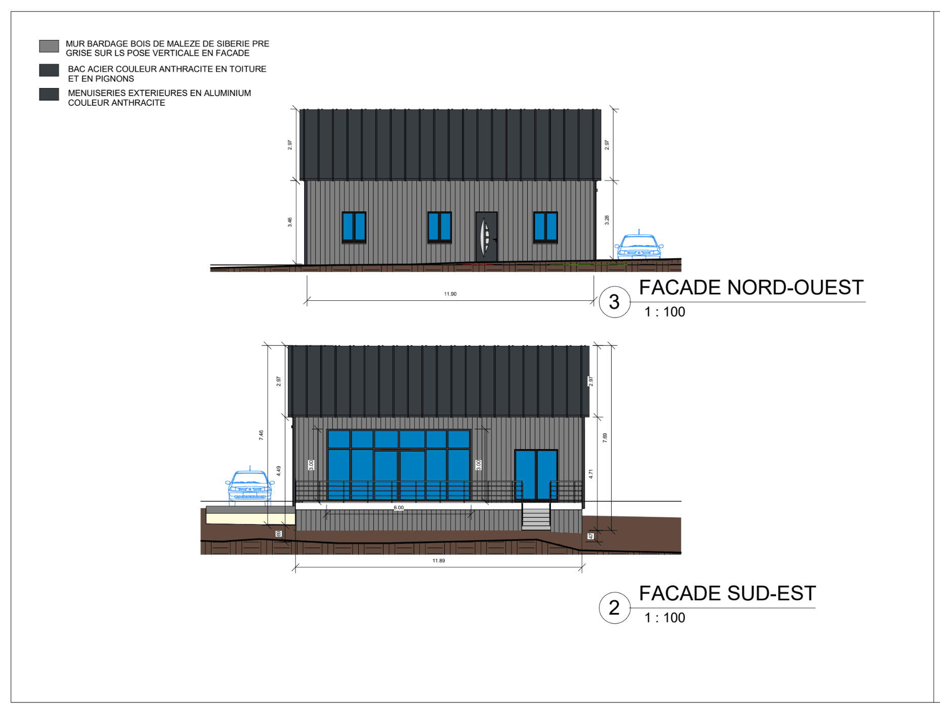Élévations façades