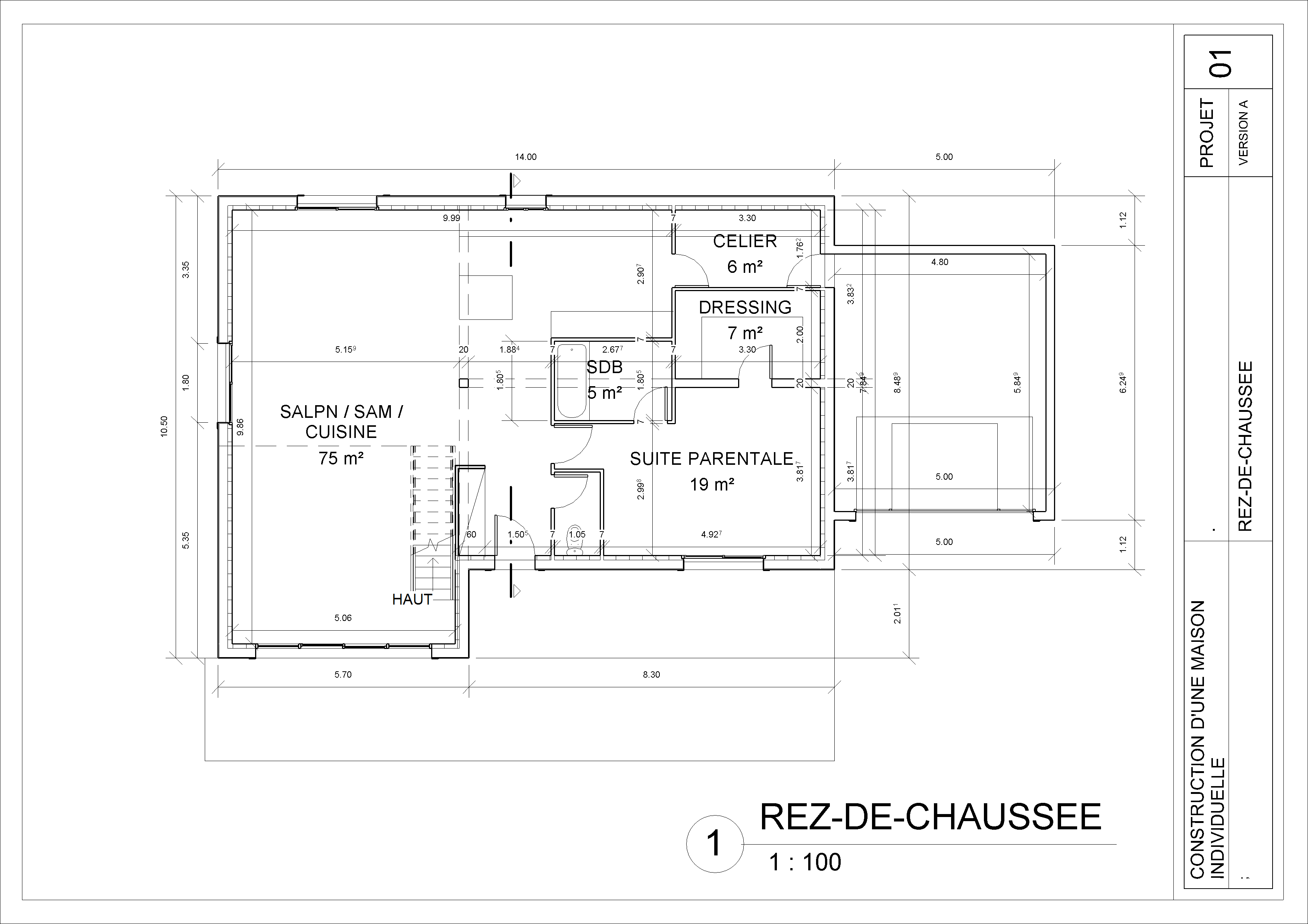 Plan du rez-de-chaussée